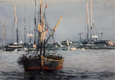 Pittura intitolato "Coast-09" da Alexey Boukingolts, Opera d'arte originale, Acquarello