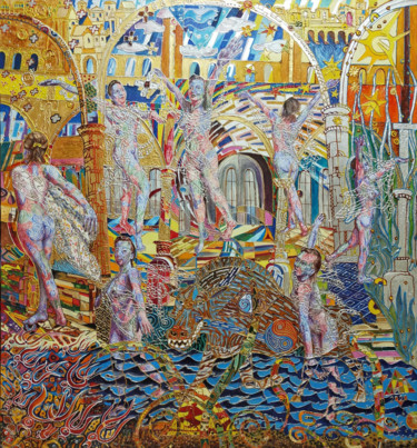 Pittura intitolato "The dream of the ir…" da Alexey Glumov, Opera d'arte originale, Olio