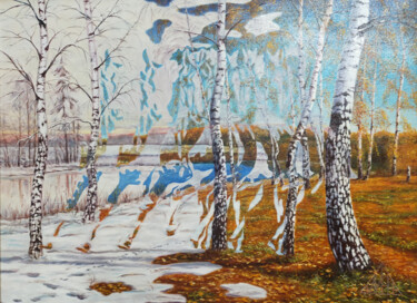 Malarstwo zatytułowany „Autumn winter” autorstwa Alexey Glumov, Oryginalna praca, Olej