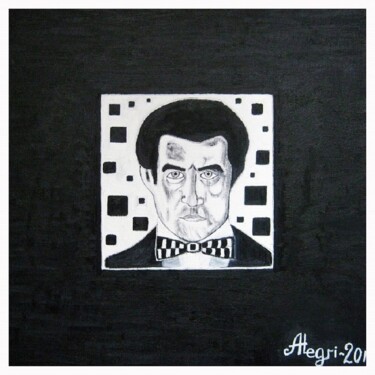 Painting titled "Kazimir Malevich in…" by Alexey Grishankov, Original Artwork, Oil