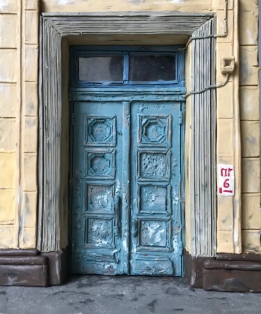 Sculpture intitulée "Front Door" par Alexey Mikulin, Œuvre d'art originale, Pâte polymère