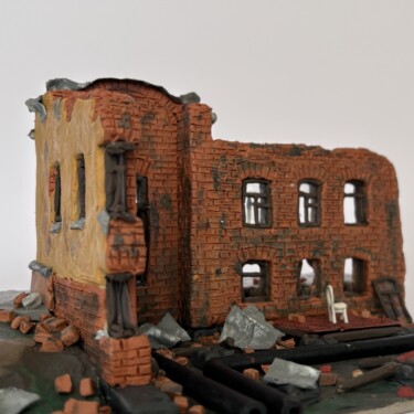 Scultura intitolato "Ruins, plasticine,…" da Alexey Mikulin, Opera d'arte originale, Argilla polimerica