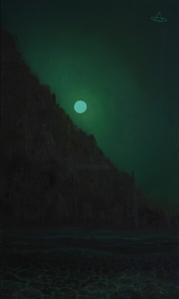 Картина под названием "R'lyeh" - Alexey Spirin, Подлинное произведение искусства, Масло