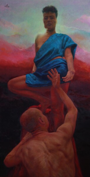 Painting titled "Bestowing of forgiv…" by Alexey Spirin, Original Artwork, Oil