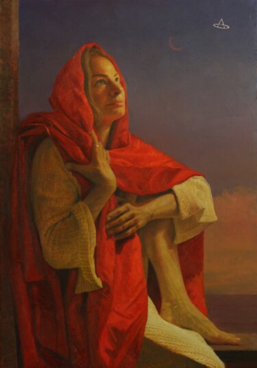 Painting titled "Katerina" by Alexey Spirin, Original Artwork, Oil