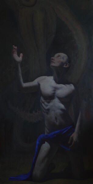 Peinture intitulée "The dark will is in…" par Alexey Spirin, Œuvre d'art originale, Huile Monté sur Châssis en bois