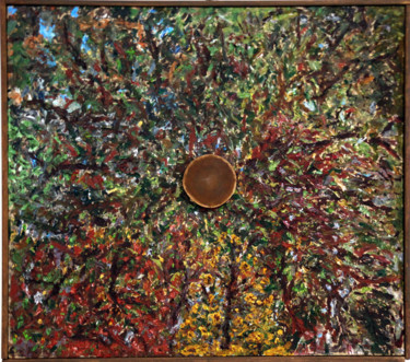Pittura intitolato "IL CUORE DEL BOSCO…" da Alex Fea Art&Poetry, Opera d'arte originale, Olio