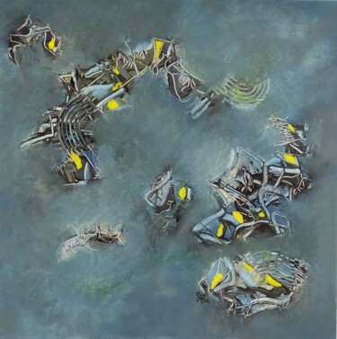 Painting titled "Galactika" by Alex Furio, Original Artwork, Acrylic