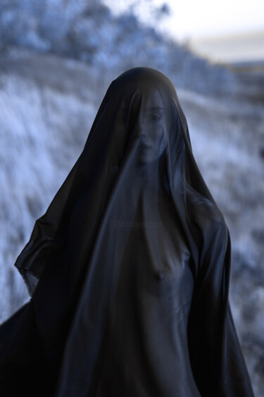 Photography titled "Woman under black v…" by Alex Grear, Original Artwork, Digital Photography