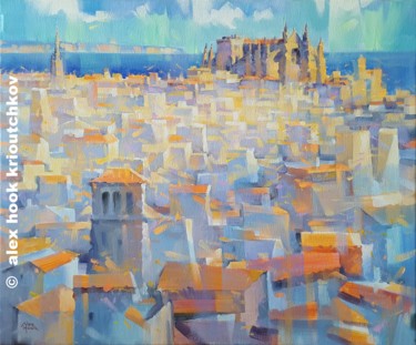 Pintura intitulada "Palma de Mallorca II" por Alex Hook Krioutchkov, Obras de arte originais, Óleo