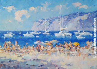Malerei mit dem Titel "Playa" von Alex Hook Krioutchkov, Original-Kunstwerk, Öl