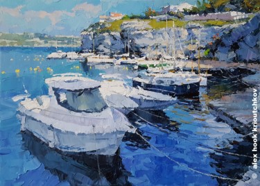 Peinture intitulée "Cales Fonts VIII" par Alex Hook Krioutchkov, Œuvre d'art originale, Huile