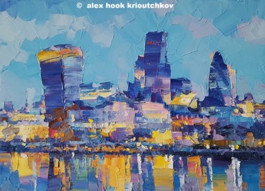 Pintura titulada "London VI" por Alex Hook Krioutchkov, Obra de arte original, Oleo Montado en Bastidor de camilla de madera