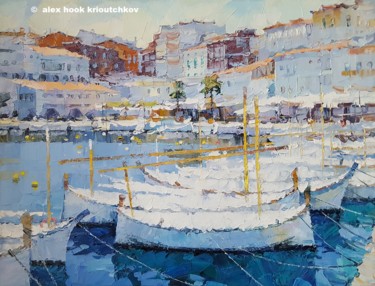 Painting titled "Cales Fonts XI" by Alex Hook Krioutchkov, Original Artwork, Oil