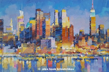Painting titled "New York XXI" by Alex Hook Krioutchkov, Original Artwork, Oil