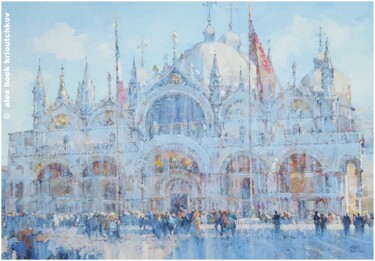 Pintura intitulada "Venice XX" por Alex Hook Krioutchkov, Obras de arte originais, Óleo Montado em Armação em madeira