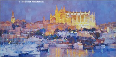 Painting titled "Palma de Mallorca X…" by Alex Hook Krioutchkov, Original Artwork, Oil