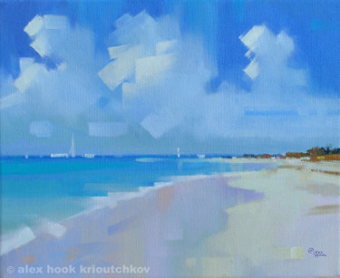 Pintura intitulada "Playa VIII" por Alex Hook Krioutchkov, Obras de arte originais, Óleo