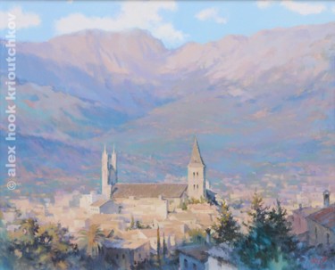 Painting titled "Soller. Mallorca" by Alex Hook Krioutchkov, Original Artwork, Oil