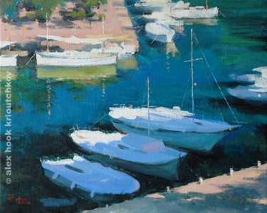 Painting titled "Marina XVI" by Alex Hook Krioutchkov, Original Artwork, Oil