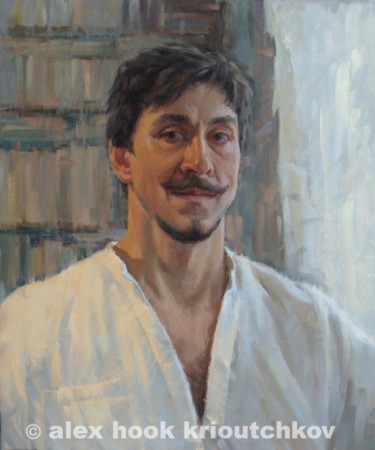Pittura intitolato "Self portrait. 2005…" da Alex Hook Krioutchkov, Opera d'arte originale, Olio