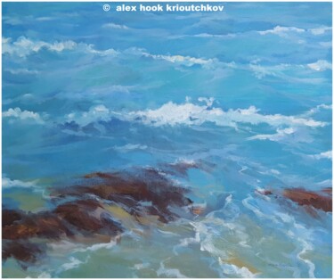 Painting titled "Marina XXI" by Alex Hook Krioutchkov, Original Artwork, Oil Mounted on Wood Stretcher frame