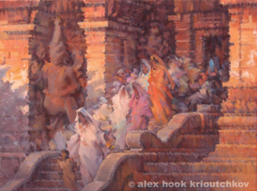 Painting titled "Temple entrance II…" by Alex Hook Krioutchkov, Original Artwork