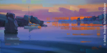 Pintura titulada "Sunset IV" por Alex Hook Krioutchkov, Obra de arte original
