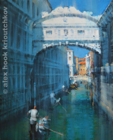 Pittura intitolato "Venice II" da Alex Hook Krioutchkov, Opera d'arte originale, Olio