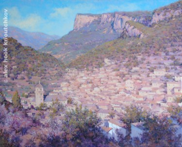 Schilderij getiteld "Buñola. Mallorca" door Alex Hook Krioutchkov, Origineel Kunstwerk, Olie