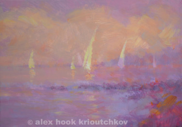 Pittura intitolato "Sunset V" da Alex Hook Krioutchkov, Opera d'arte originale