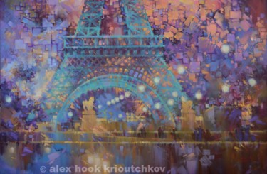 Peinture intitulée "The spirit of Paris…" par Alex Hook Krioutchkov, Œuvre d'art originale, Huile