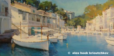 Painting titled "Cala Figuera XIV" by Alex Hook Krioutchkov, Original Artwork, Oil