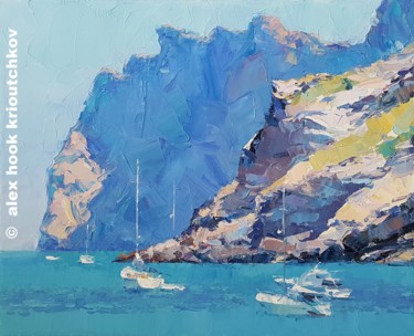 Painting titled "Cala San Vicente IV" by Alex Hook Krioutchkov, Original Artwork, Oil