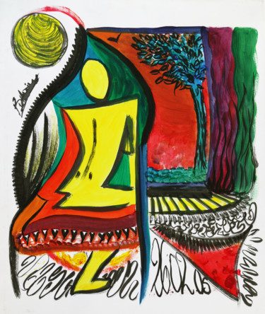 Malerei mit dem Titel "jazz" von Alexia Brenta, Original-Kunstwerk, Acryl