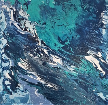 Peinture intitulée "Lagon" par Alexia L., Œuvre d'art originale, Acrylique