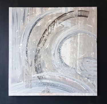 Peinture intitulée "Edith's Grey 1" par Alexia L., Œuvre d'art originale, Acrylique