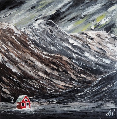 Peinture intitulée "La petite maison ro…" par Alexia Séchet, Œuvre d'art originale, Acrylique