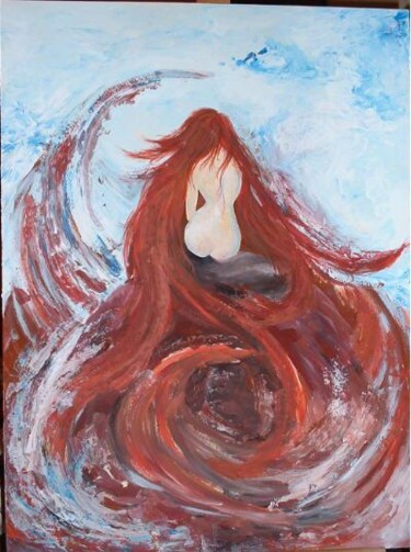 Painting titled "Scylla" by Alexia Watel, Original Artwork, Oil