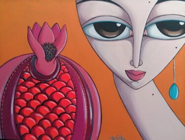 Painting titled "Abundance" by Alexia Bahar Karabenli Yılmaz, Original Artwork, Acrylic