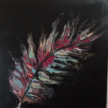 Malerei mit dem Titel "Feather" von Alexia-Rose, Original-Kunstwerk, Acryl