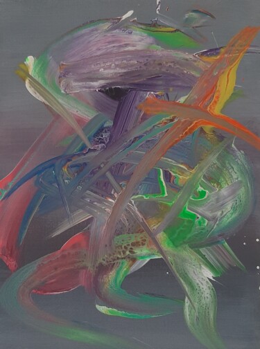 Peinture intitulée "Vibrant Turmoil" par Alexia-Rose, Œuvre d'art originale, Acrylique