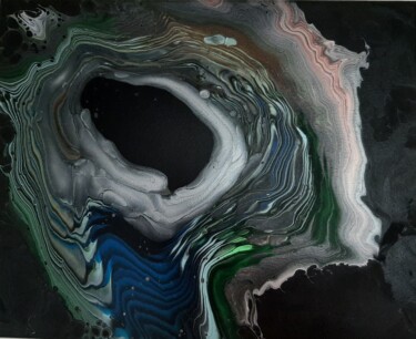 Painting titled "Black Hole" by Alexia-Rose, Original Artwork, Acrylic