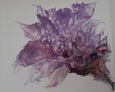 Painting titled "Lilac Iris" by Alexia-Rose, Original Artwork, Acrylic