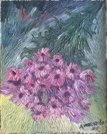 Pittura intitolato "Bouquet de Fleurs" da Alessandro Imbrogno, Opera d'arte originale, Olio