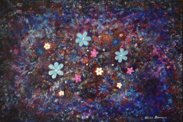 Peinture intitulée "Flower Constellation" par Alexis-Baranek Baranek, Œuvre d'art originale, Acrylique