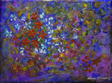 Pintura titulada "Flower Tapestry" por Alexis-Baranek Baranek, Obra de arte original, Acrílico