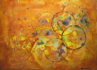 Painting titled "Circling Chaos" by Alexis-Baranek Baranek, Original Artwork, Acrylic