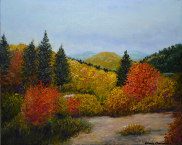 Painting titled "Autumn Reds" by Alexis-Baranek Baranek, Original Artwork, Oil