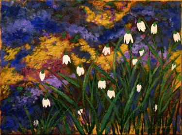 Painting titled "Lillies of the Vall…" by Alexis-Baranek Baranek, Original Artwork, Acrylic
